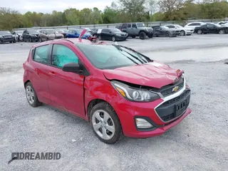 2020 Chevrolet Spark LS with VIN KL8CB6SA8LC449664, listed as a IAAI auction lot 41951655 with 33,005 mi miles. Bid and sale history available at carsss.com. Image 1.