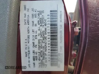 2003 Mitsubishi Galant ES with VIN 4A3AA46G63E173359, listed as a Copart auction lot 86123834 with 199,296 mi miles and Salvage Title. Bid and sale history available at carsss.com. Image 15.