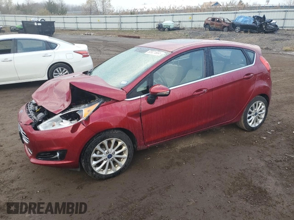 2017 Ford Fiesta Titanium with VIN 3FADP4FJ9HM102397, listed as a Copart auction lot 80921684 with 106,011 mi miles and Salvage Title. Bid and sale history available at DreamBid. Image 1.