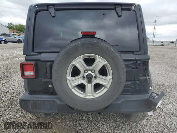 2020 Jeep Wrangler Unlimited Sport S with VIN 1C4HJXDN1LW198880, listed as a Copart auction lot 57817025 with Not provided miles and Salvage title. Bid and sale history available at DreamBid. Image 6.