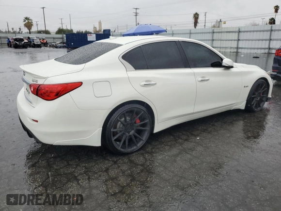 2017 Infiniti Q50 Red Sport 400 with VIN JN1FV7AP1HM851330, listed as a Copart auction lot 45291695 with 113,865 mi miles and Clean title. Bid and sale history available at DreamBid. Image 3.
