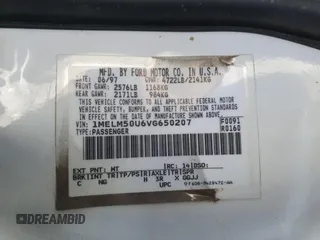1997 Mercury Sable GS with VIN 1MELM50U6VG650207, listed as a Copart auction lot 47939155 with Not Provided miles and Salvage Title. Bid and sale history available at carsss.com. Image 12.