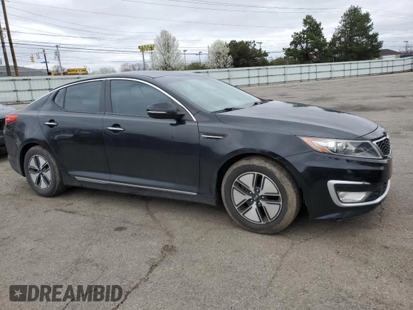 2012 Kia Optima Hybrid with VIN KNAGM4AD5C5019630, listed as a Copart auction lot 48154085 with 197,049 mi miles and Salvage Title. Bid and sale history available at carsss.com. Image 4.