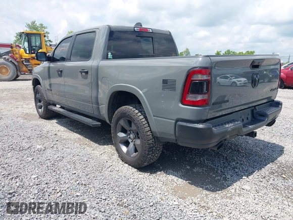 2020 Ram 1500 Big Horn with VIN 1C6SRFFT4LN381627, listed as a IAAI auction lot 42264437 with 43,833 mi miles and . Bid and sale history available at DreamBid. Image 3.