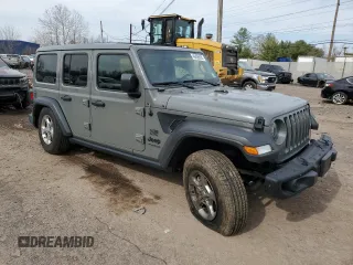 2021 Jeep Wrangler Unlimited Freedom with VIN 1C4HJXDN4MW672340, listed as a Copart auction lot 49406695 with 48,832 mi miles and Salvage title. Bid and sale history available at DreamBid. Image 4.