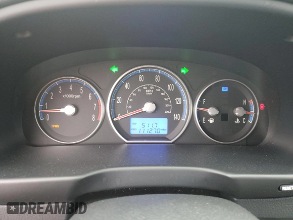 2009 Hyundai Santa Fe SE with VIN 5NMSH73E59H272364, listed as a Copart auction lot 43754845 with 111,270 mi miles and Salvage title. Bid and sale history available at DreamBid. Image 9.