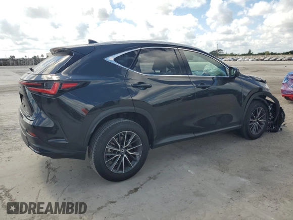 2023 Lexus NX with VIN 2T2GGCEZ9PC020598, listed as a Copart auction lot 44828055 with 11,732 mi miles and Salvage Title. Bid and sale history available at carsss.com. Image 3.