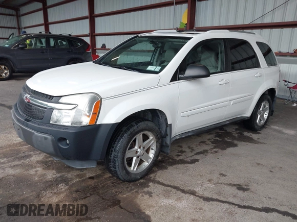 2005 Chevrolet Equinox LT z VIN 2CNDL73F856095869, wystawiony jako IAAI lot #42450905 z przebiegiem 145 307 mil mil oraz . Historia ofert i sprzedaży dostępna na DreamBid. Obrazek 2.