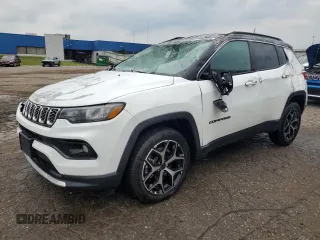 2025 Jeep Compass Limited с VIN 3C4NJDCN1ST509196, выставлен на аукционе Copart как лот 64227745 с пробегом 16 243 миль миль и На запчасти • Non repairable. История ставок и продаж доступна на DreamBid. Изображение 1.