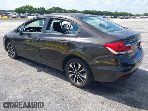2014 Honda Civic Sedan EX with VIN 2HGFB2F8XEH517873, listed as a IAAI auction lot 42181326 with Not Provided miles. Bid and sale history available at carsss.com. Image 3.