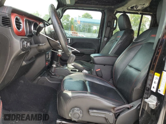 2018 Jeep Wrangler Unlimited Rubicon with VIN 1C4HJXFG8JW232955, listed as a Copart auction lot 49898225 with 22,717 mi miles and Salvage title. Bid and sale history available at DreamBid. Image 7.