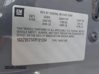 2007 Saturn Aura XR z VIN 1G8ZV57747F121334, wystawiony jako IAAI lot #42062408 z przebiegiem 150 512 mil mil oraz . Historia ofert i sprzedaży dostępna na DreamBid. Obrazek 9.