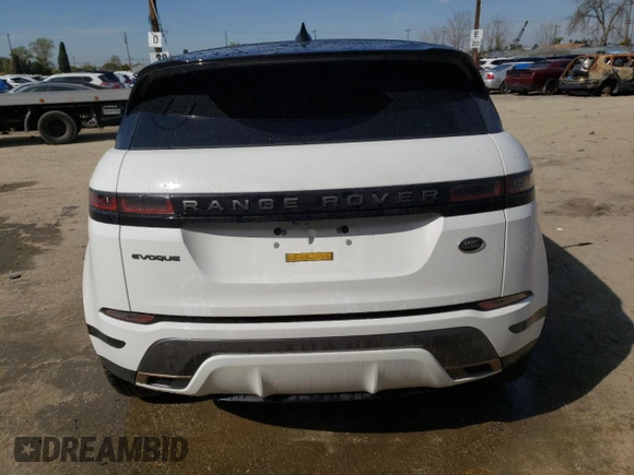 2021 Land Rover Range Rover Evoque R-Dynamic S with VIN SALZT2FX6MH135000, listed as a Copart auction lot 42729544 with 32,997 mi miles. Bid and sale history available at carsss.com. Image 6.