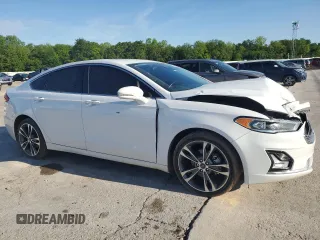 2020 Ford Fusion Titanium with VIN 3FA6P0D98LR176335, listed as a Copart auction lot 55323275 with 76,572 mi miles and Salvage title. Bid and sale history available at DreamBid. Image 4.