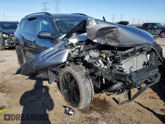 2023 Volkswagen Atlas SE with VIN 1V2KP2CA4PC527695, listed as a Copart auction lot 46023235 with 21,893 mi miles and Salvage title. Bid and sale history available at DreamBid. Image 4.