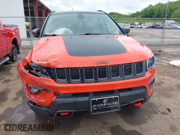 2019 Jeep Compass Trailhawk with VIN 3C4NJDDB5KT754054, listed as a IAAI auction lot 42184031 with 42,214 mi miles and . Bid and sale history available at DreamBid. Image 12.