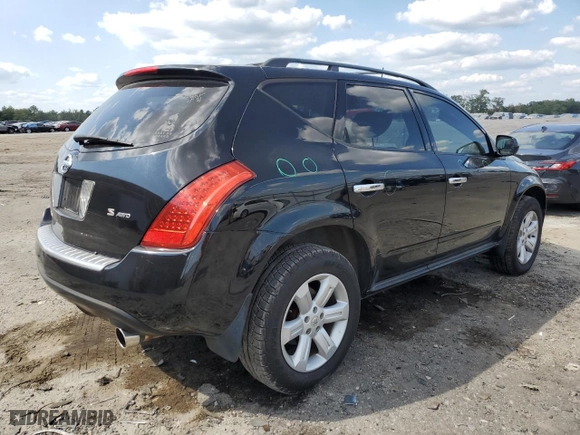 2006 Nissan Murano SE with VIN JN8AZ08WX6W539559, listed as a Copart auction lot 71113684 with 112,775 mi miles and Salvage Title. Bid and sale history available at carsss.com. Image 3.