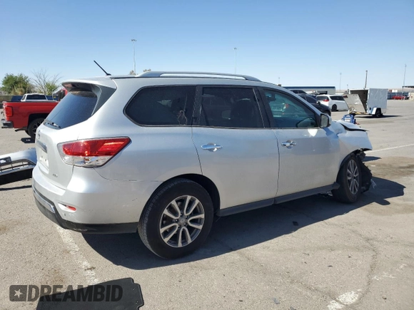 2015 Nissan Pathfinder Platinum with VIN 5N1AR2MMXFC678664, listed as a Copart auction lot 55984535 with 121,831 mi miles and Salvage title. Bid and sale history available at DreamBid. Image 3.