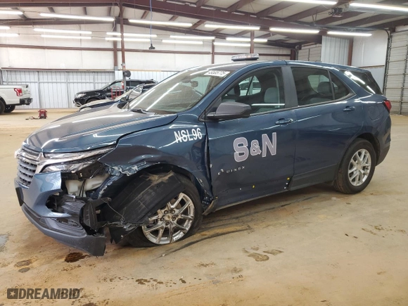 2024 Chevrolet Equinox LS with VIN 3GNAXHEGXRL292560, listed as a Copart auction lot 49585775 with 19,119 mi miles and Salvage Title. Bid and sale history available at carsss.com. Image 1.