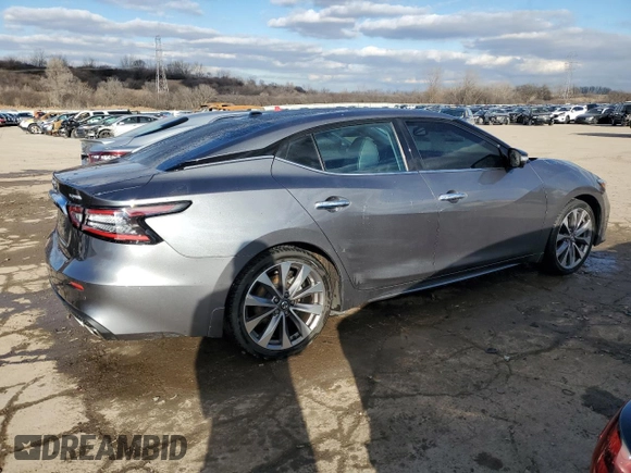 2020 Nissan Maxima Platinum with VIN 1N4AA6FVXLC380674, listed as a Copart auction lot 36860834 with 47,516 mi miles and Clean Title. Bid and sale history available at DreamBid. Image 3.