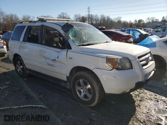 2006 Honda Pilot EX-L with VIN 5FNYF18706B026584, listed as a Copart auction lot 42335965 with 229,794 mi miles and Salvage Title. Bid and sale history available at DreamBid. Image 4.