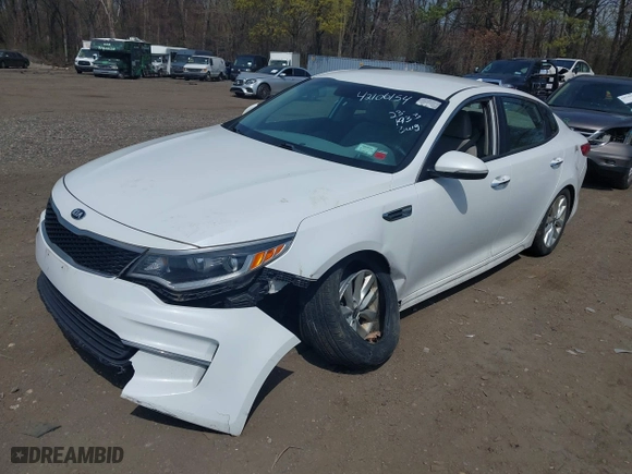 2017 Kia Optima LX with VIN 5XXGT4L35HG123998, listed as a IAAI auction lot 42106154 with 114,092 mi miles. Bid and sale history available at carsss.com. Image 2.
