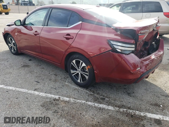 2020 Nissan Sentra SV with VIN 3N1AB8CV3LY270356, listed as a Copart auction lot 50749345 with 35,177 mi miles and Salvage Title. Bid and sale history available at DreamBid. Image 2.