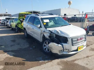 2014 GMC Acadia SLT with VIN 1GKKRRKDXEJ375452, listed as a IAAI auction lot 41652779 with 155,584 mi miles. Bid and sale history available at carsss.com. Image 1.