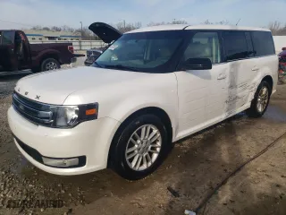 2014 Ford Flex SEL with VIN 2FMGK5C8XEBD11590, listed as a Copart auction lot 48572805 with 135,706 mi miles and Salvage Title. Bid and sale history available at carsss.com. Image 1.
