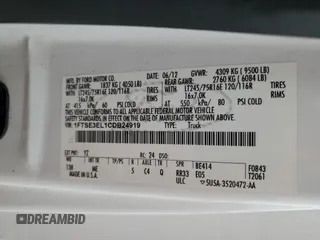 2012 Ford Econoline Cargo Super Duty Commercial с VIN 1FTSE3EL1CDB24919, выставлен на аукционе Copart как лот 52183395 с пробегом 211 154 миль миль и Списание • Salvage title. История ставок и продаж доступна на DreamBid. Изображение 13.