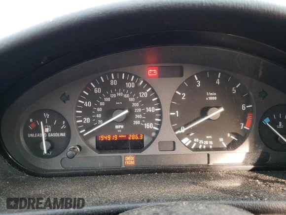 1994 BMW 3 Series 318iC with VIN WBABK532XREC82743, listed as a Copart auction lot 77685874 with 194,919 mi miles and Salvage Title. Bid and sale history available at carsss.com. Image 9.