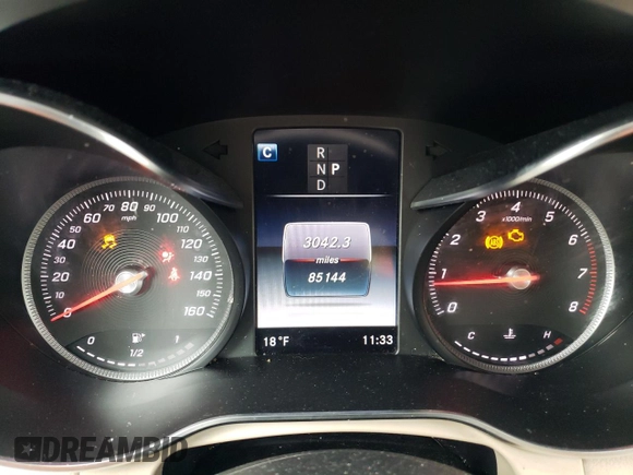 2018 Mercedes-Benz GLC with VIN WDC0G4KB6JV105769, listed as a Copart auction lot 45427985 with 85,144 mi miles and Salvage Title. Bid and sale history available at carsss.com. Image 9.