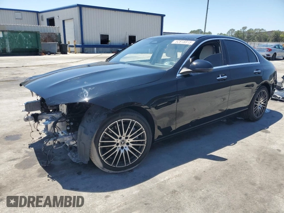 2022 Mercedes-Benz C 300 with VIN W1KAF4HB4NR036945, listed as a Copart auction lot 52818815 with 6,068 mi miles and Salvage title. Bid and sale history available at DreamBid. Image 1.