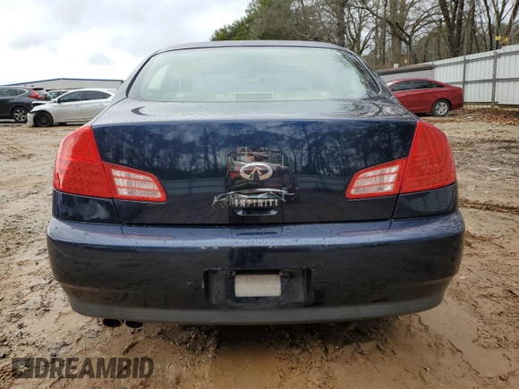 2003 Infiniti G35 with VIN JNKCV51EX3M001965, listed as a Copart auction lot 86999134 with 63,131 mi miles and Salvage Title. Bid and sale history available at DreamBid. Image 6.