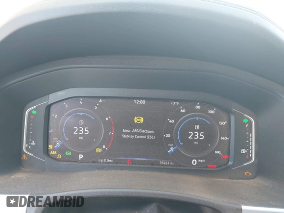2022 Volkswagen Atlas SE with VIN 1V2JR2CA9NC542633, listed as a IAAI auction lot 41853622 with 78,261 mi miles and . Bid and sale history available at DreamBid. Image 7.