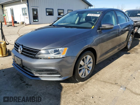 2015 Volkswagen Jetta Sedan 1.8T SE with VIN 3VWD07AJ9FM236988, listed as a Copart auction lot 42636825 with 98,847 mi miles and Salvage Title. Bid and sale history available at carsss.com. Image 1.