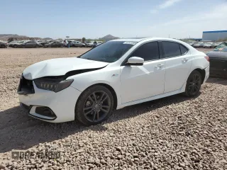 2018 Acura TLX w/A-SPEC Pkg with VIN 19UUB2F63JA000669, listed as a Copart auction lot 47323585 with 86,995 mi miles and Salvage Title. Bid and sale history available at carsss.com. Image 1.