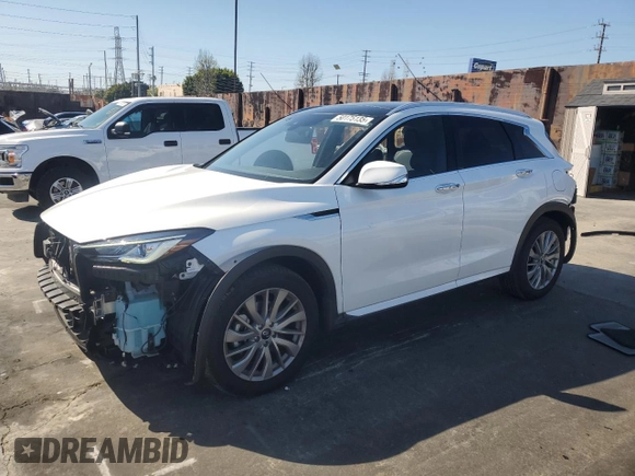 2023 Infiniti QX50 Luxe с VIN 3PCAJ5BA6PF113791, выставлен на аукционе Copart как лот 50175135 с пробегом 6 965 миль миль и Списание • Salvage title. История ставок и продаж доступна на DreamBid. Изображение 1.