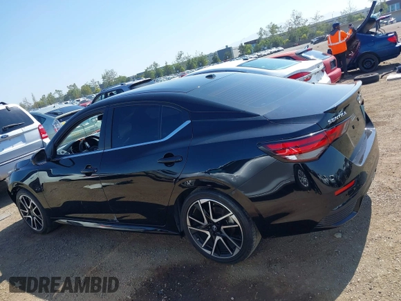 2024 Nissan Sentra SR with VIN 3N1AB8DV8RY365132, listed as a IAAI auction lot 42220944 with 21,503 mi miles and . Bid and sale history available at DreamBid. Image 14.