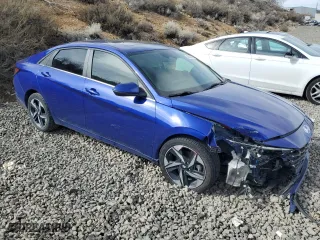 2022 Hyundai Elantra Hybrid Limited with VIN KMHLN4AJ0NU021262, listed as a Copart auction lot 49834985 with 33,782 mi miles and Salvage Title. Bid and sale history available at carsss.com. Image 4.