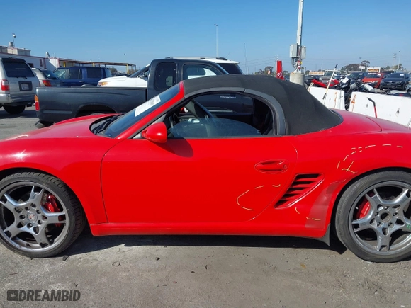 2008 Porsche Boxster S with VIN WP0CB29858U730258, listed as a IAAI auction lot 41718569 with 209,434 mi miles. Bid and sale history available at carsss.com. Image 14.
