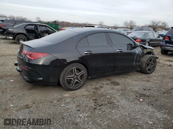 2022 Mercedes-Benz CLA 35 AMG with VIN W1K5J5BB8NN287070, listed as a Copart auction lot 45001484 with 28,023 mi miles and . Bid and sale history available at DreamBid. Image 3.