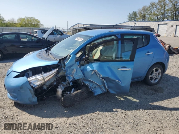 2011 Nissan LEAF SL-e with VIN JN1AZ0CP3BT006690, listed as a Copart auction lot 54450355 with 0 mi miles and Salvage Title. Bid and sale history available at carsss.com. Image 1.
