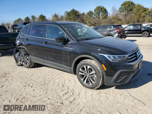 2024 Volkswagen Tiguan S with VIN 3VVRB7AX4RM208299, listed as a Copart auction lot 42819565 with 930 mi miles and Salvage Title. Bid and sale history available at carsss.com. Image 4.