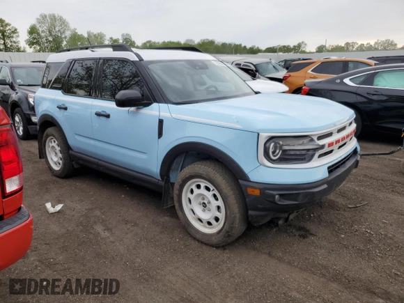 2023 Ford Bronco Sport Heritage with VIN 3FMCR9G6XPRD69780, listed as a Copart auction lot 58560685 with 15,611 mi miles and Clean title. Bid and sale history available at DreamBid. Image 4.