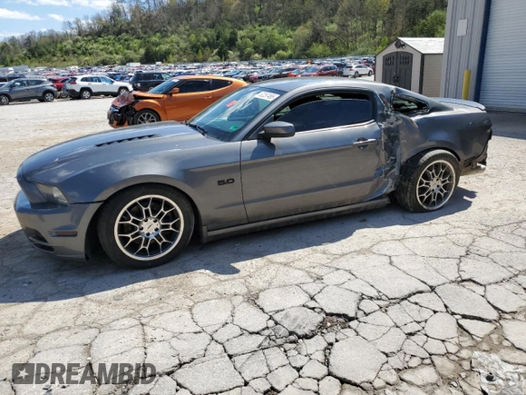 2013 Ford Mustang GT with VIN 1ZVBP8CF5D5232330, listed as a Copart auction lot 53257485 with 147,556 mi miles and Salvage title. Bid and sale history available at DreamBid. Image 1.