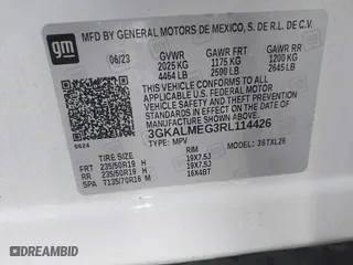 2024 GMC Terrain SLE with VIN 3GKALMEG3RL114426, listed as a IAAI auction lot 41524538 with 31,551 mi miles. Bid and sale history available at carsss.com. Image 9.
