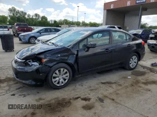 2012 Honda Civic LX с VIN 19XFB2F57CE094859, выставлен на аукционе Copart как лот 58934225 с пробегом 218 356 миль миль и Списание • Salvage title. История ставок и продаж доступна на DreamBid. Изображение 1.