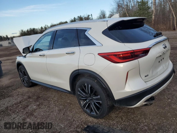 2021 Infiniti QX50 Luxe z VIN 3PCAJ5BBXMF125026, wystawiony jako Copart lot #82489264 z przebiegiem 44 928 mil mil oraz Czysty tytuł • Clean title. Historia ofert i sprzedaży dostępna na DreamBid. Obrazek 2.