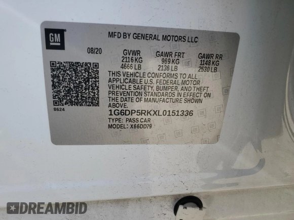 2020 Cadillac CT5 Sport z VIN 1G6DP5RKXL0151336, wystawiony jako Copart lot #45274735 z przebiegiem 55 562 mil mil oraz Szkoda całkowita • Salvage title. Historia ofert i sprzedaży dostępna na DreamBid. Obrazek 12.